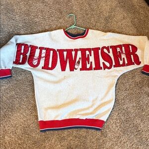 Vintage Budweiser made in the USA spellout crewneck sweatshirt XL